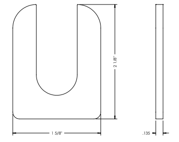 Heavy Duty Alignment Shim - 1/8 - Maventech